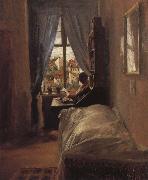 Adolph von Menzel The Artist-s Bedroom in the Ritterstrabe Germany oil painting reproduction